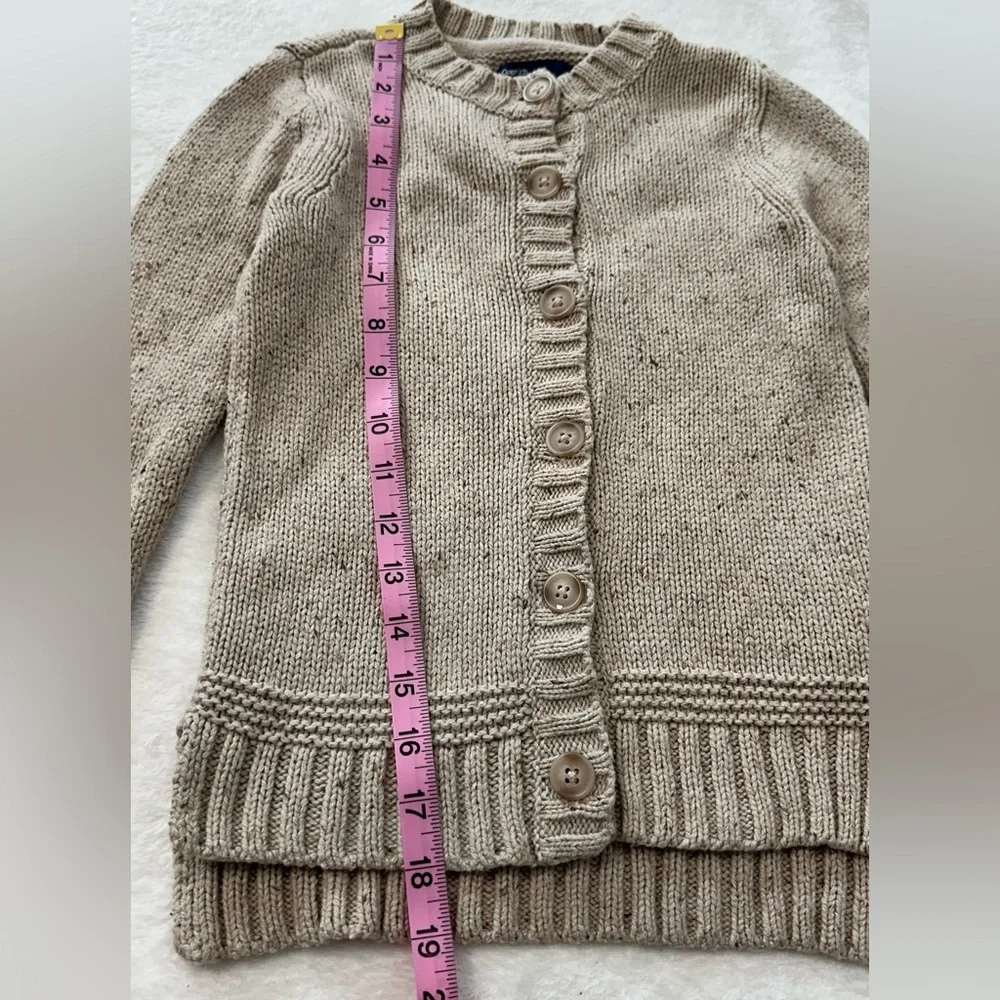 GAP Cream Knit Crewneck Cardigan Sweater Unisex - Picture 6 of 9